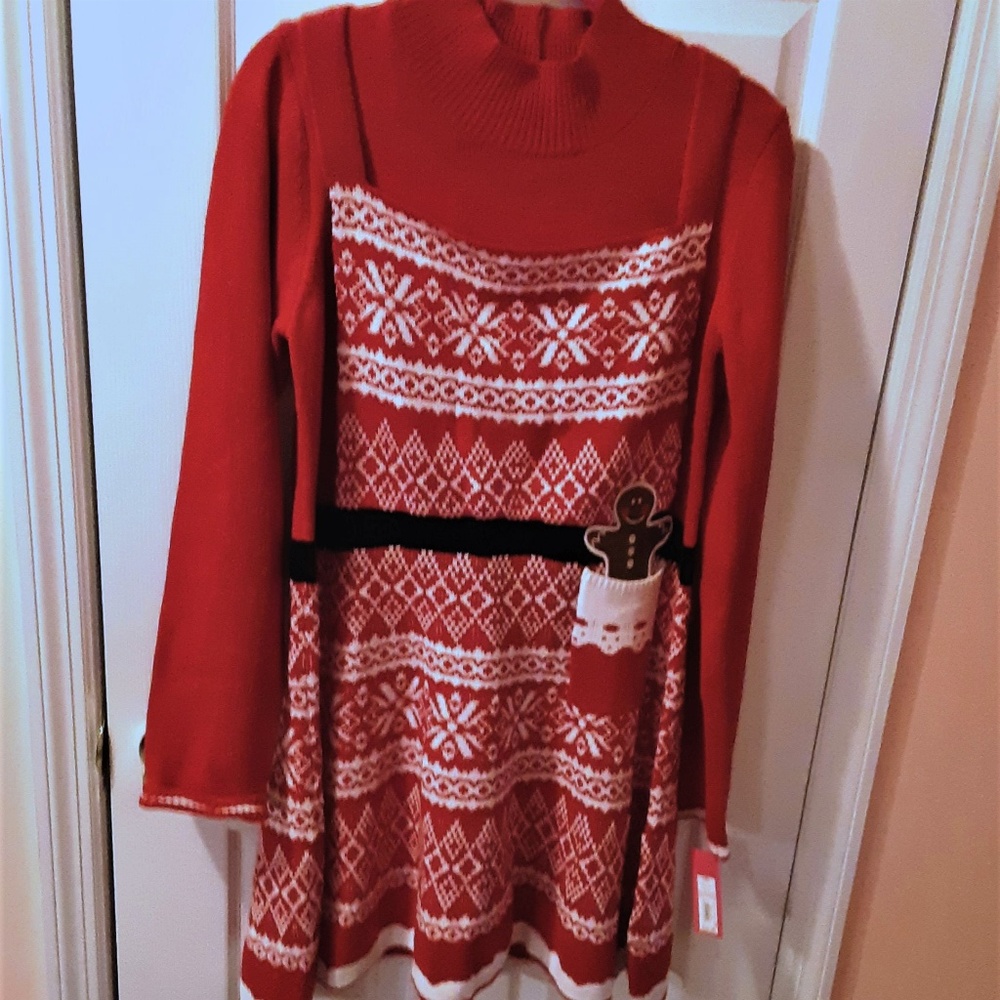 Cute Christmas Xhilaration sweater dress, XXL